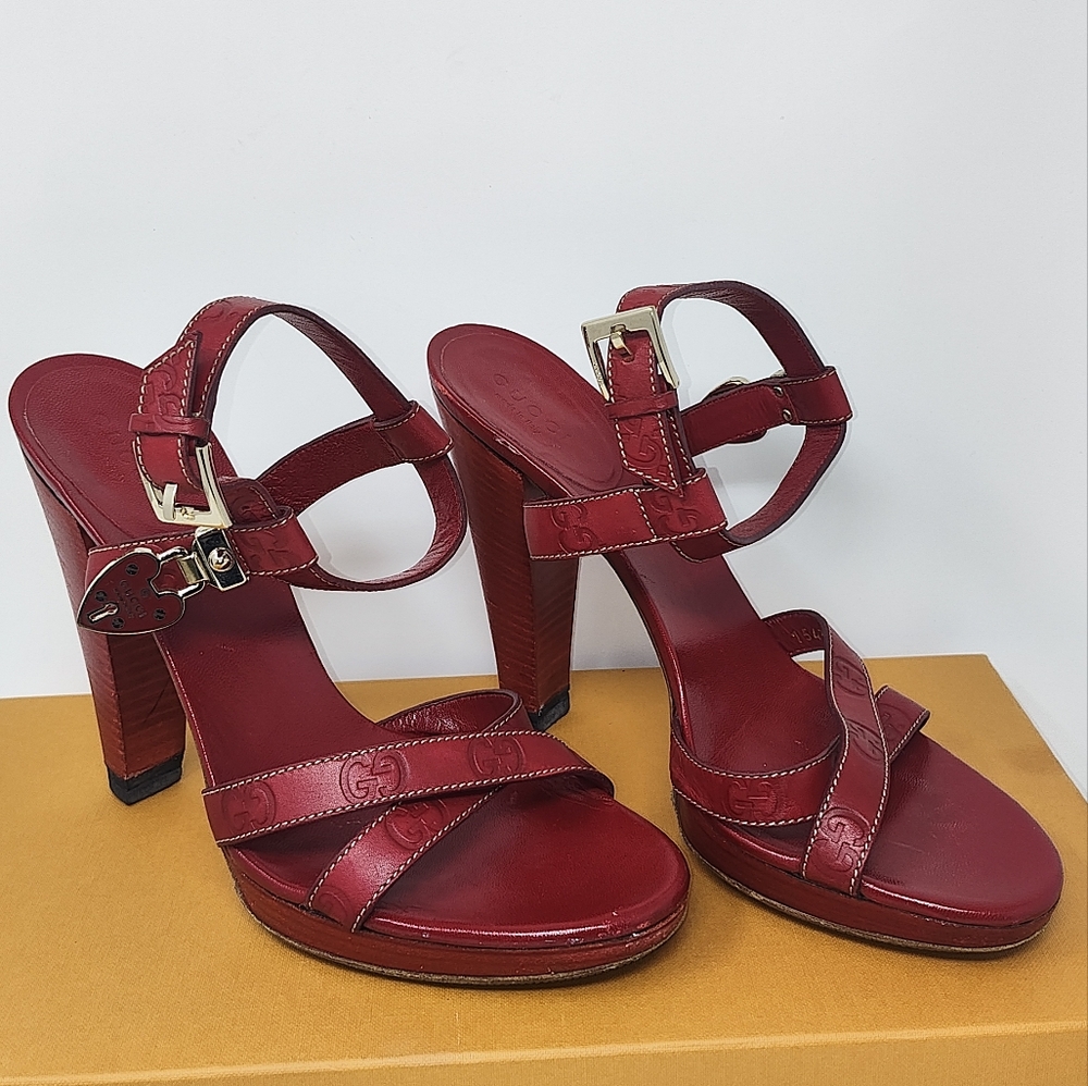Gucci Monogram Charm Heels